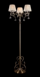 Напольный светильник Торшер - 1448/3F античная бронза + прозрачный